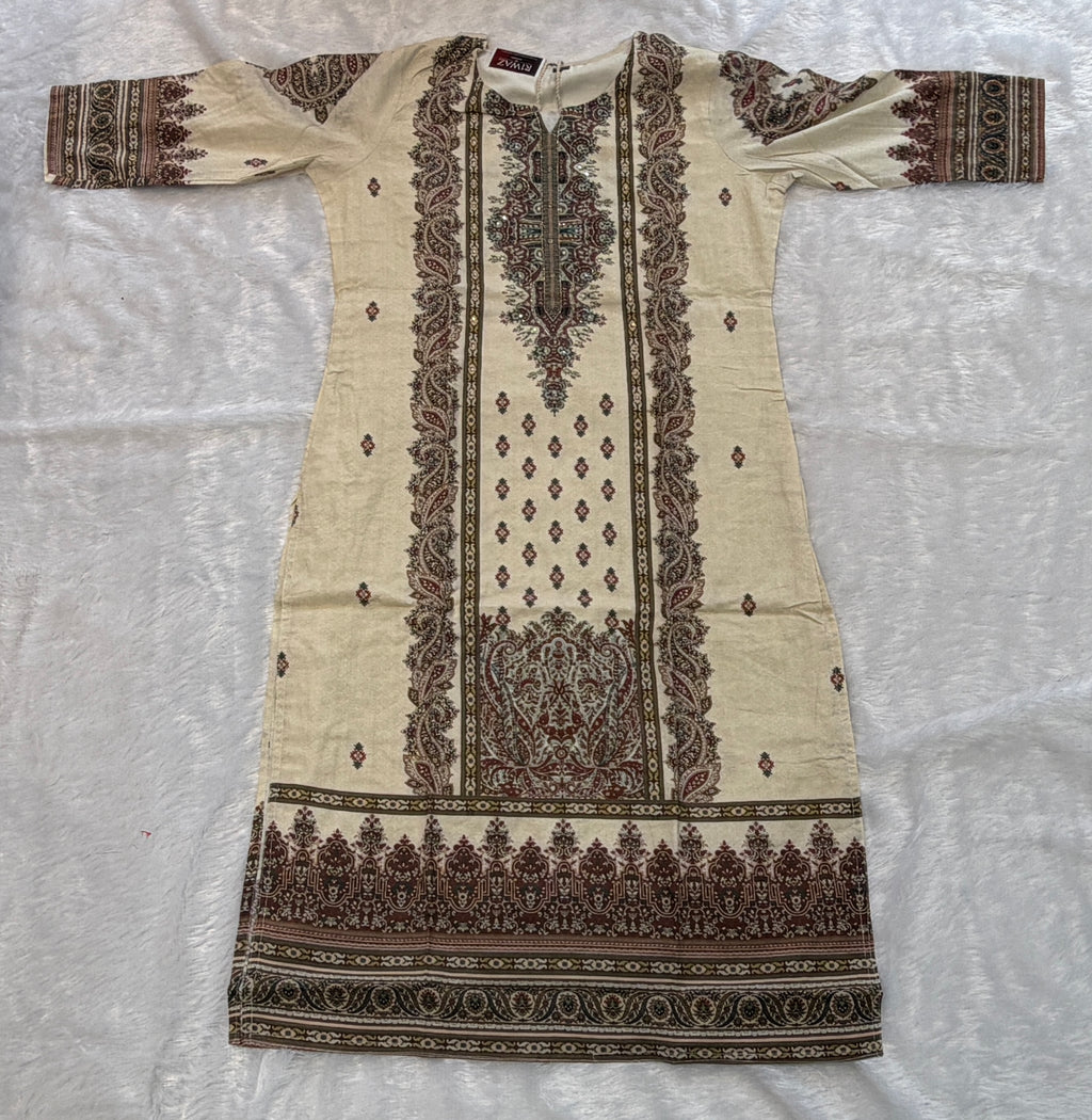Ivory Royale Floral Grace Kurti Set