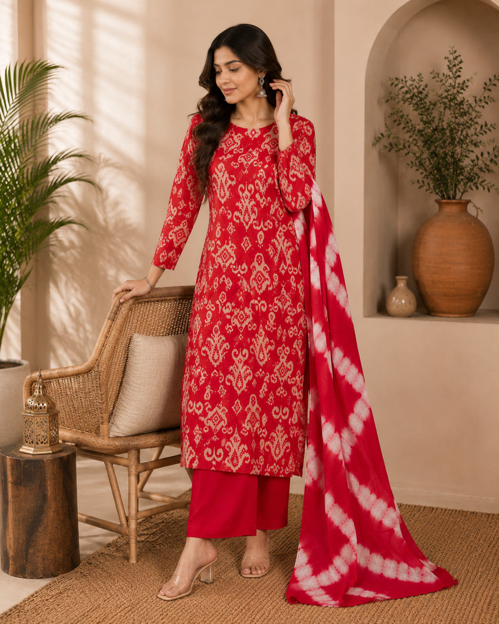 Rani pink floral printed Alpine cotton