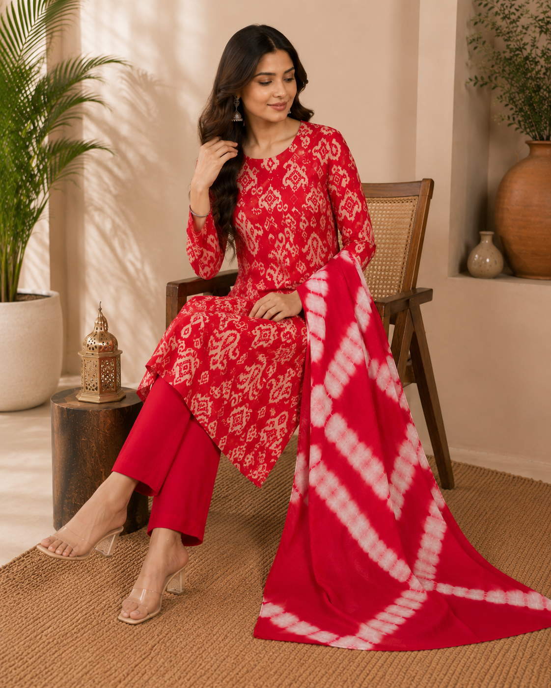 Rani pink floral printed Alpine cotton