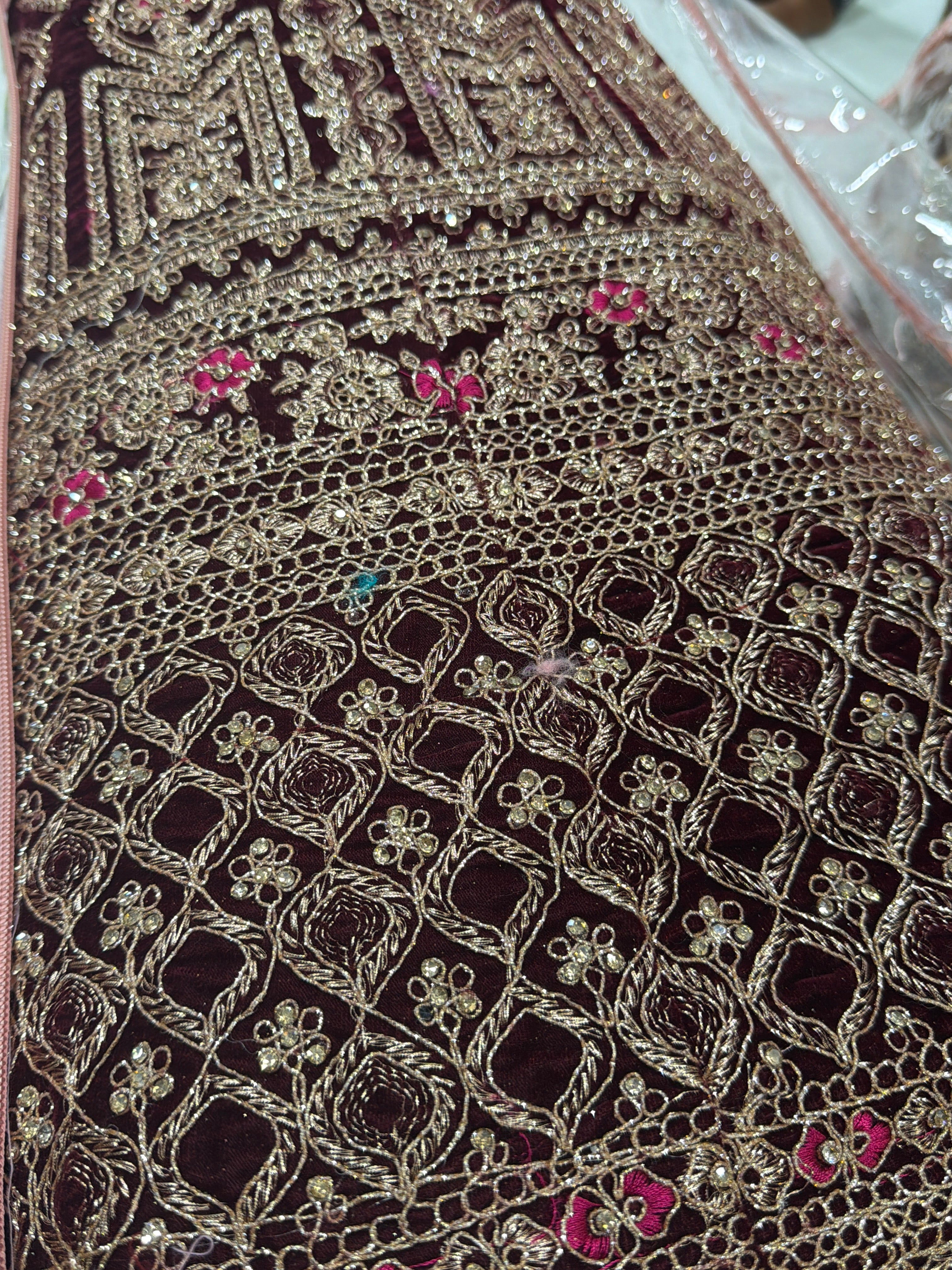 MAROON VELVET KAVYA LEHENGA