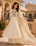 Off White Anarkali Traditional Set