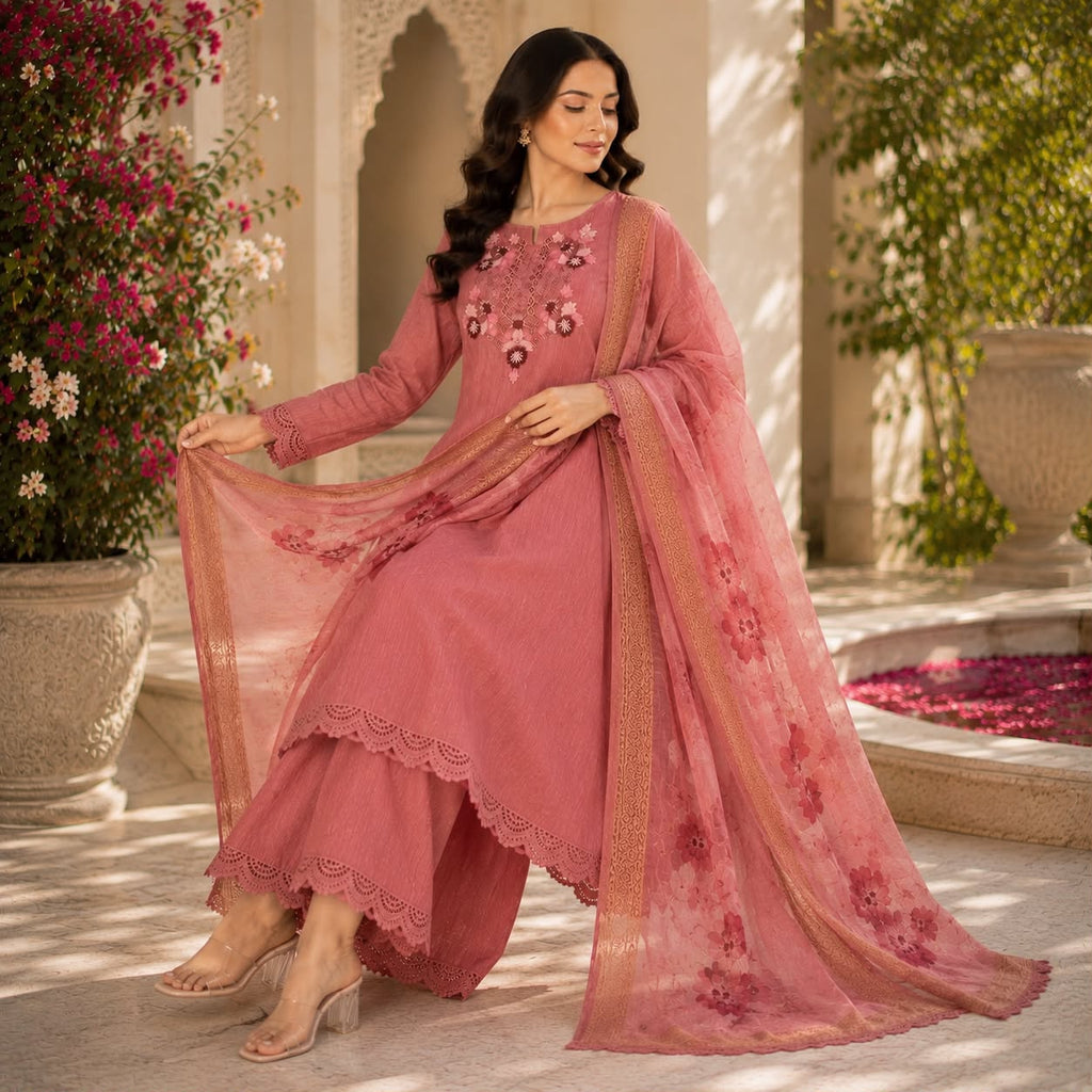 Rose petal Kurti Set