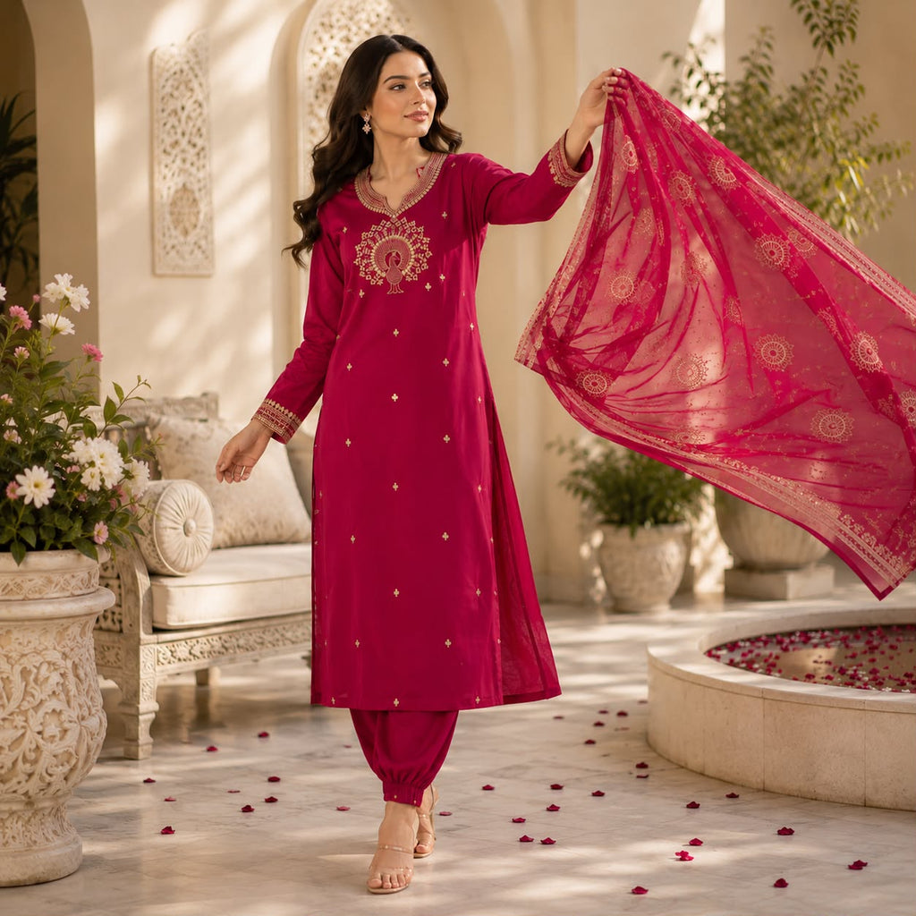 Rani Mayura Elegance Kurti Set