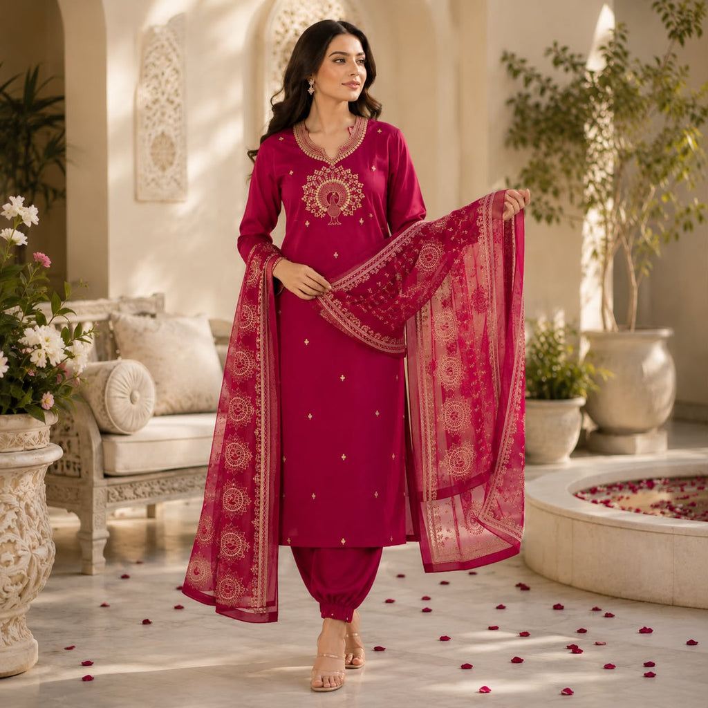 Rani Mayura Elegance Kurti Set