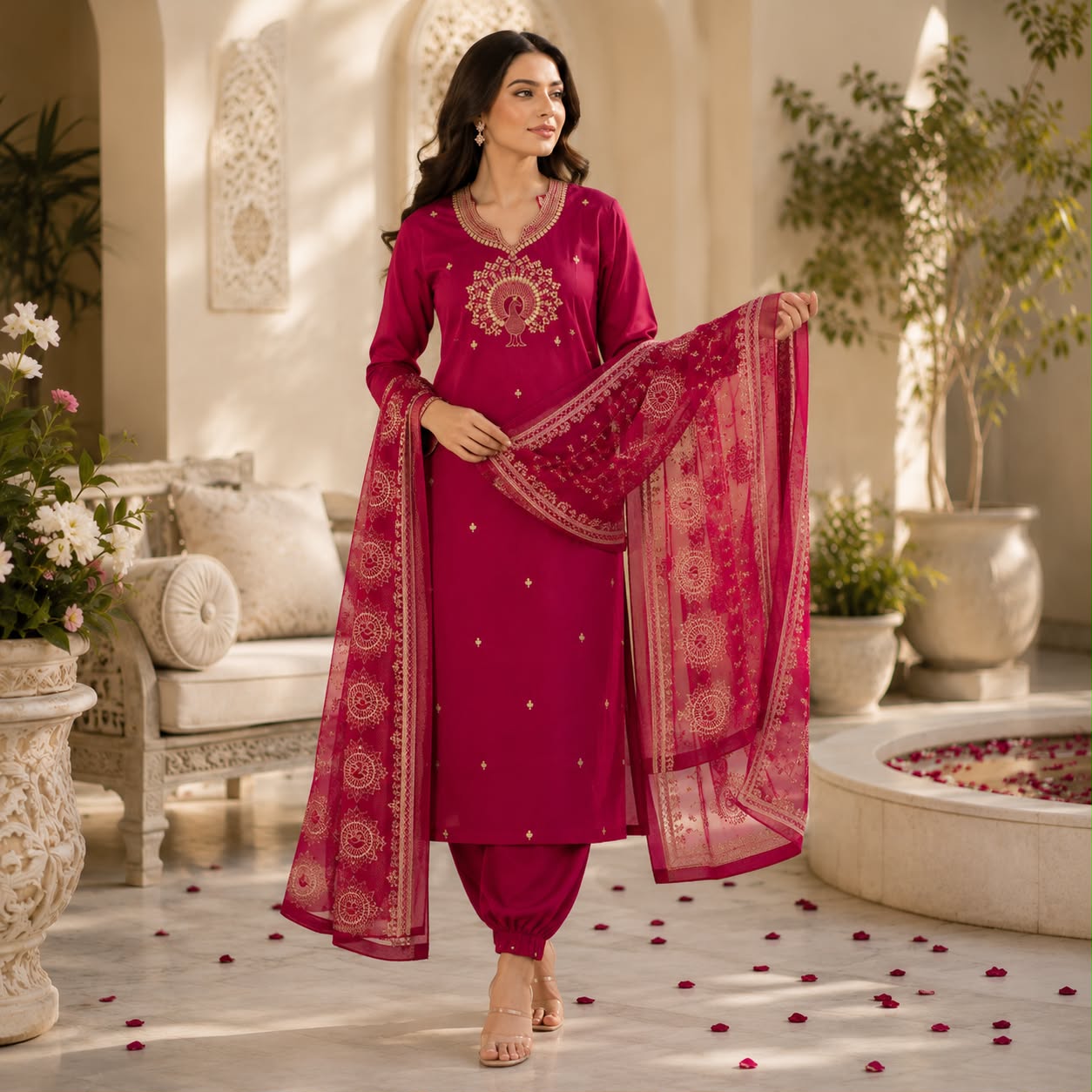 Rani Mayura Elegance Kurti Set