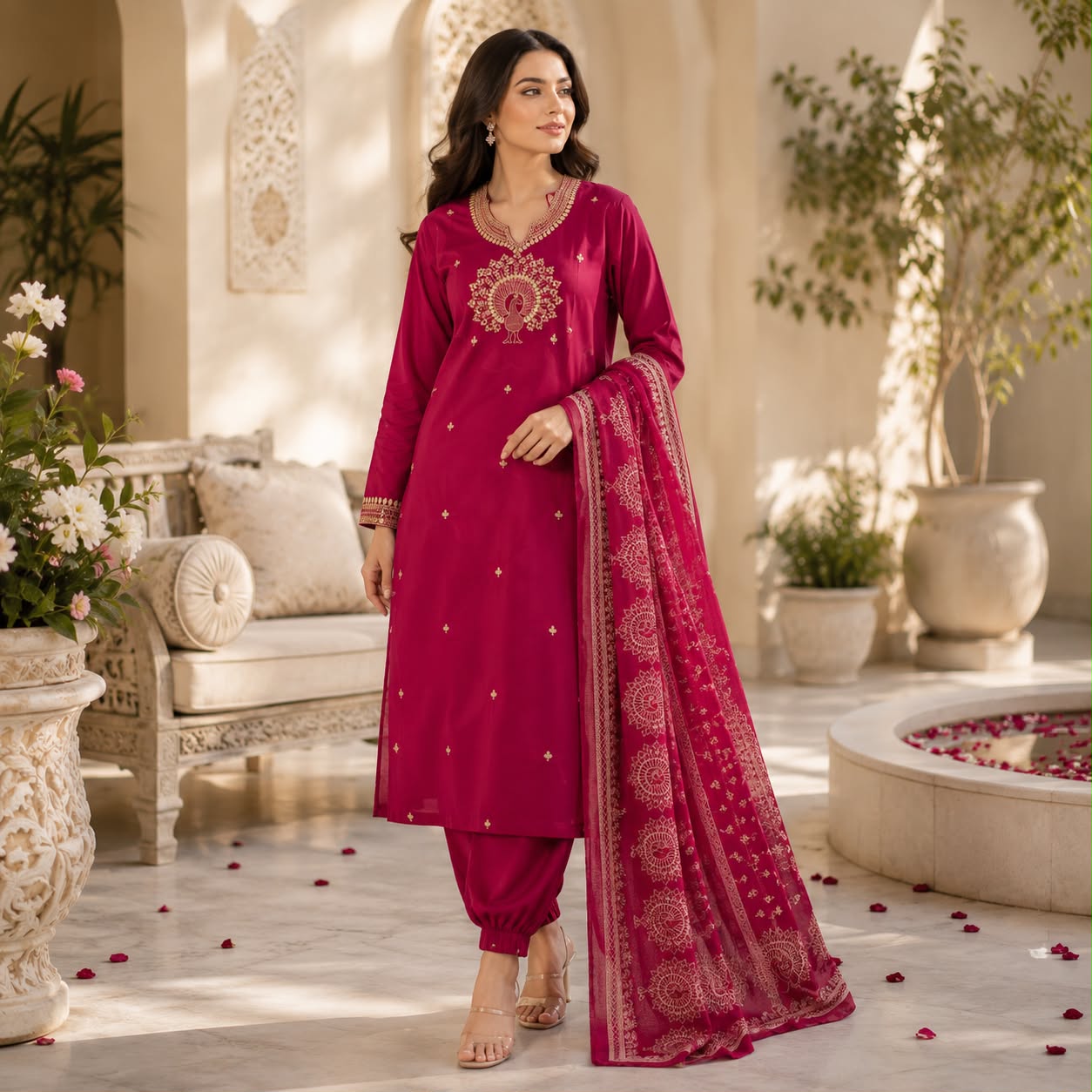 Rani Mayura Elegance Kurti Set