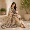 Ivory Royale Floral Grace Kurti Set