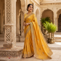 YELLOW FANCY SAREE