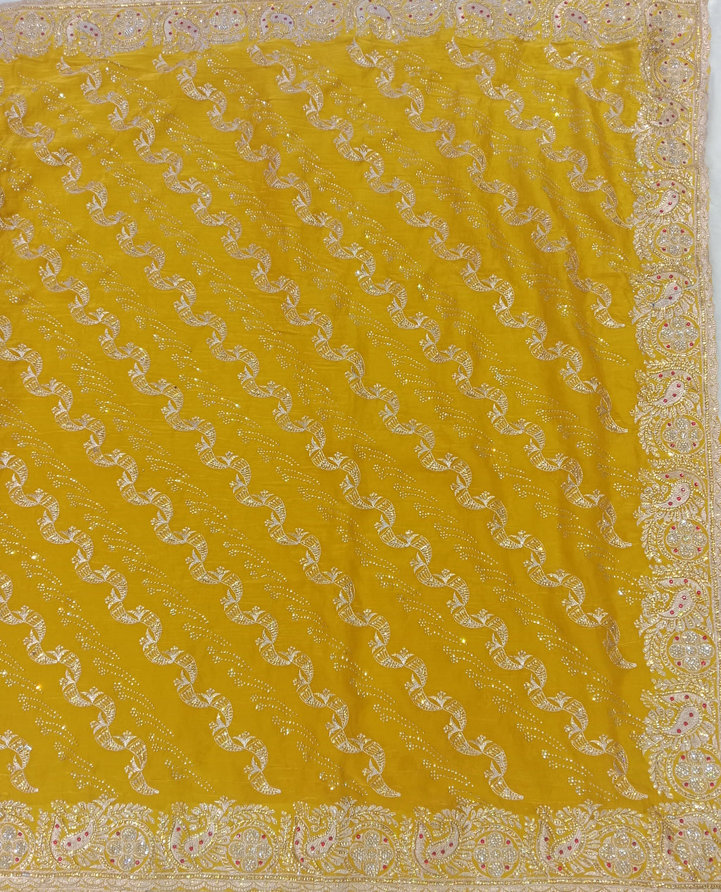 MUSTARD YELLOW SAREE