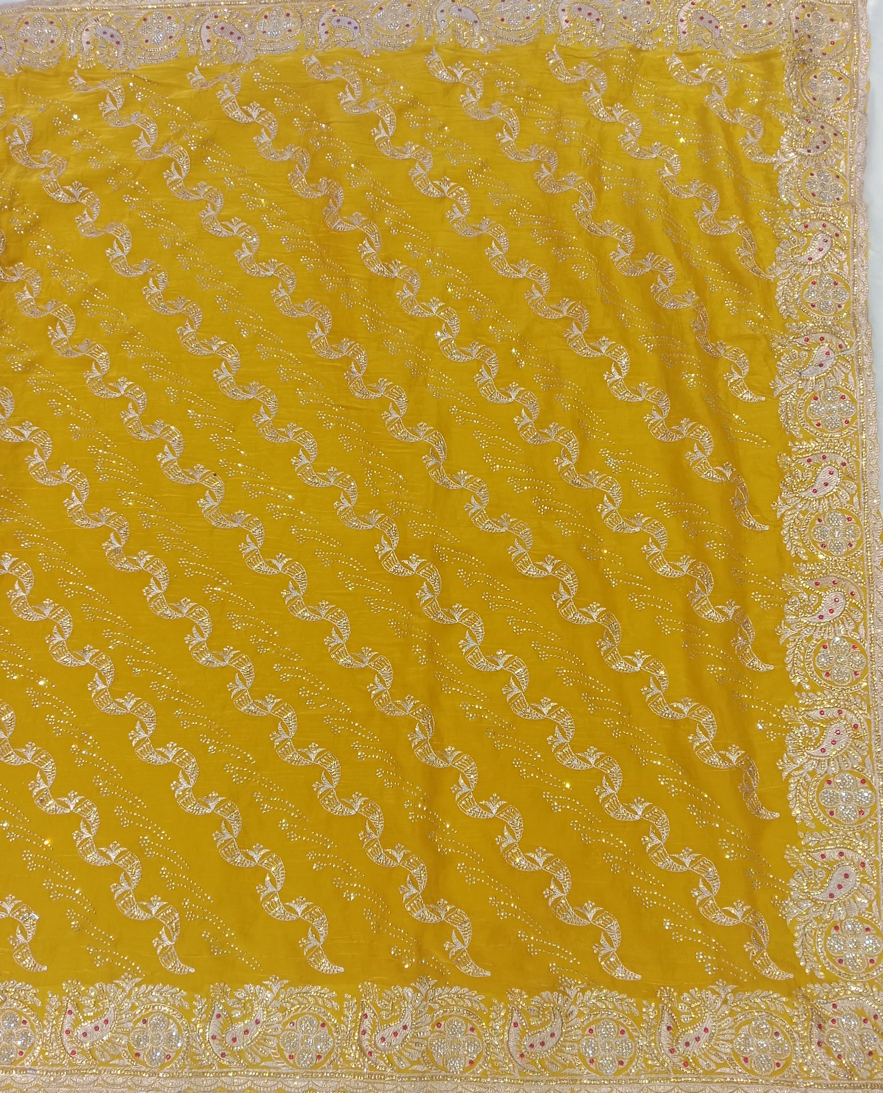MUSTARD YELLOW SAREE