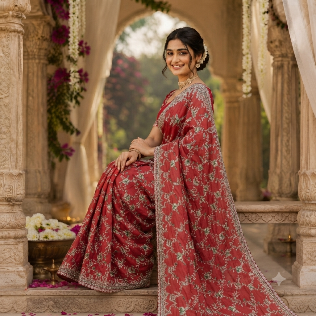 RUBY RED SAREE