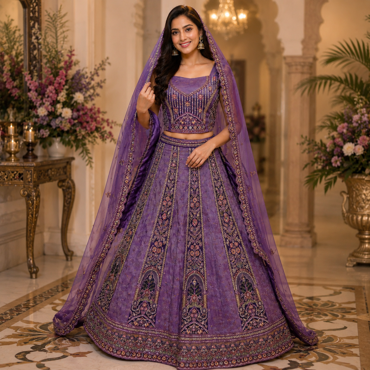 ROYAL PURPLE ELEGANCE LEHENGA