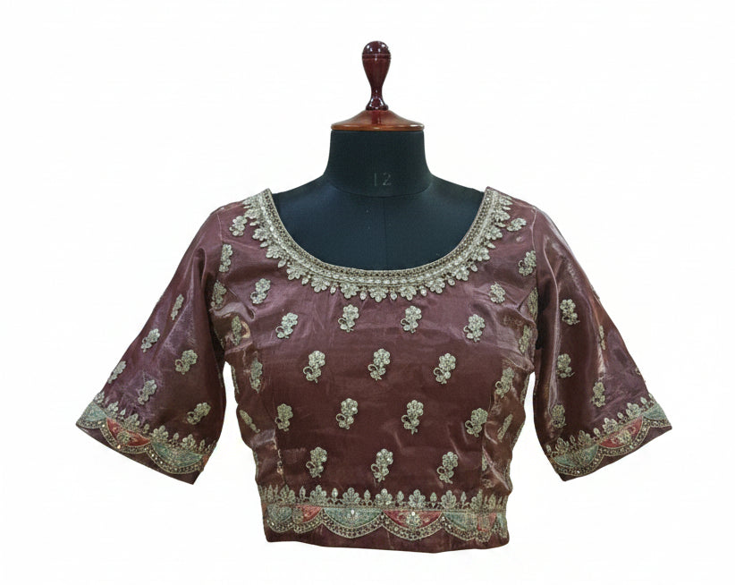 ONION PINK-BROWN ENGAGEMENT LEHENGA