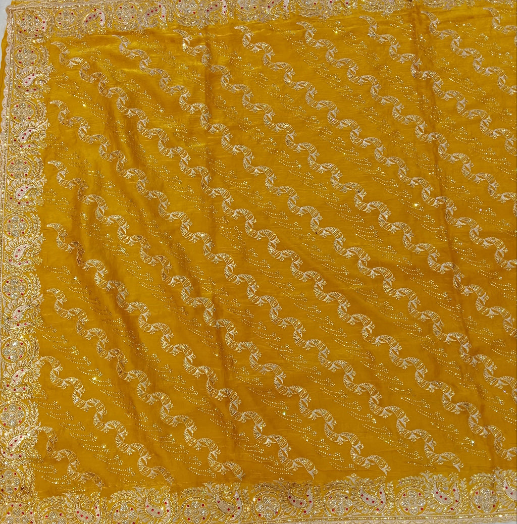 MUSTARD YELLOW SAREE