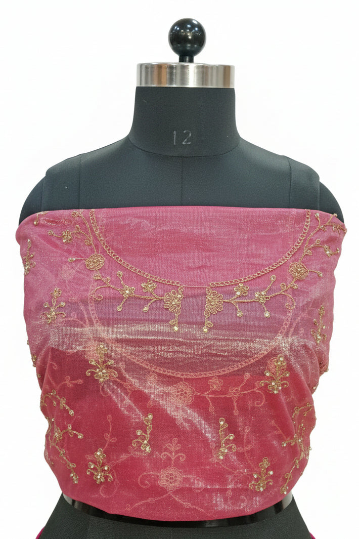 RANI PINK ORGANZA LEHENGA