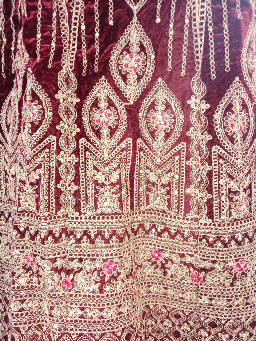 MAROON VELVET KAVYA LEHENGA