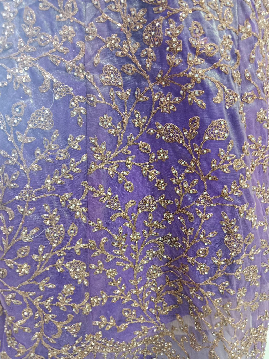ROYAL PURPLE LEHENGA WITH GOLD ZARI WORK