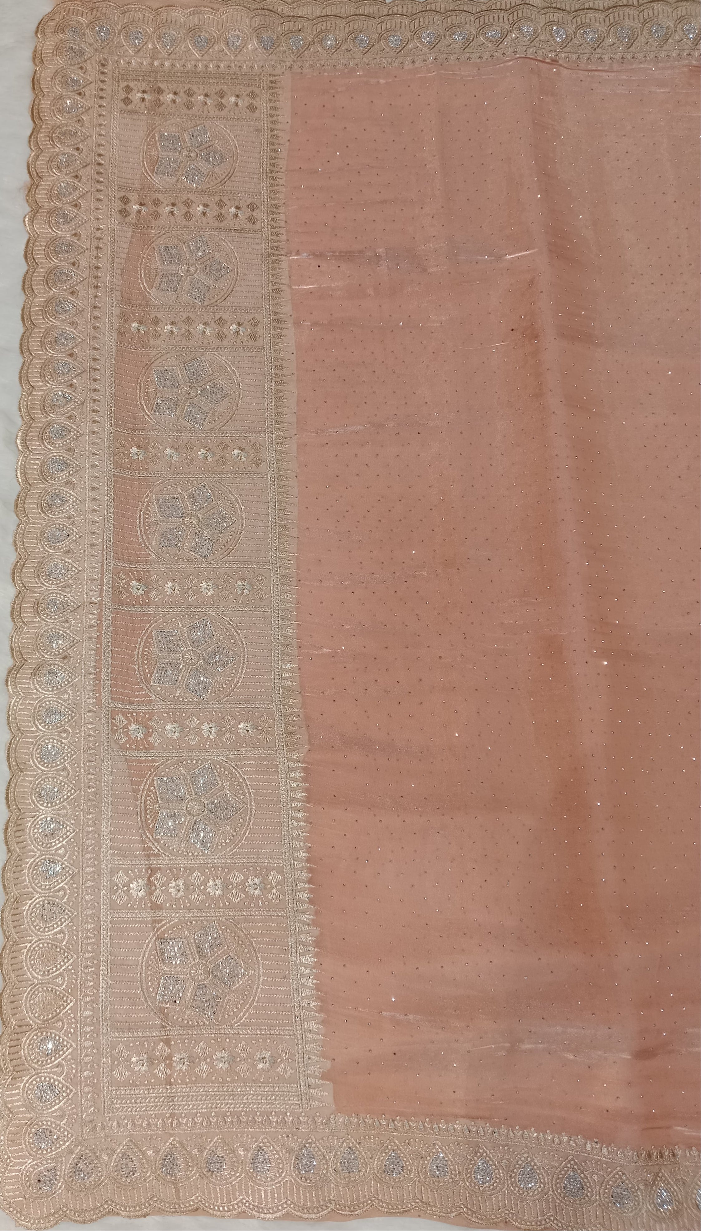 BLUSH PINK GEORGETTE SAREE