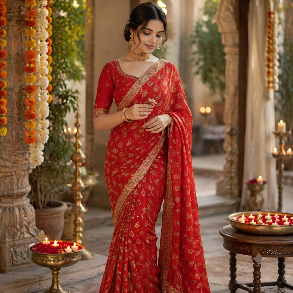 RED SAREE