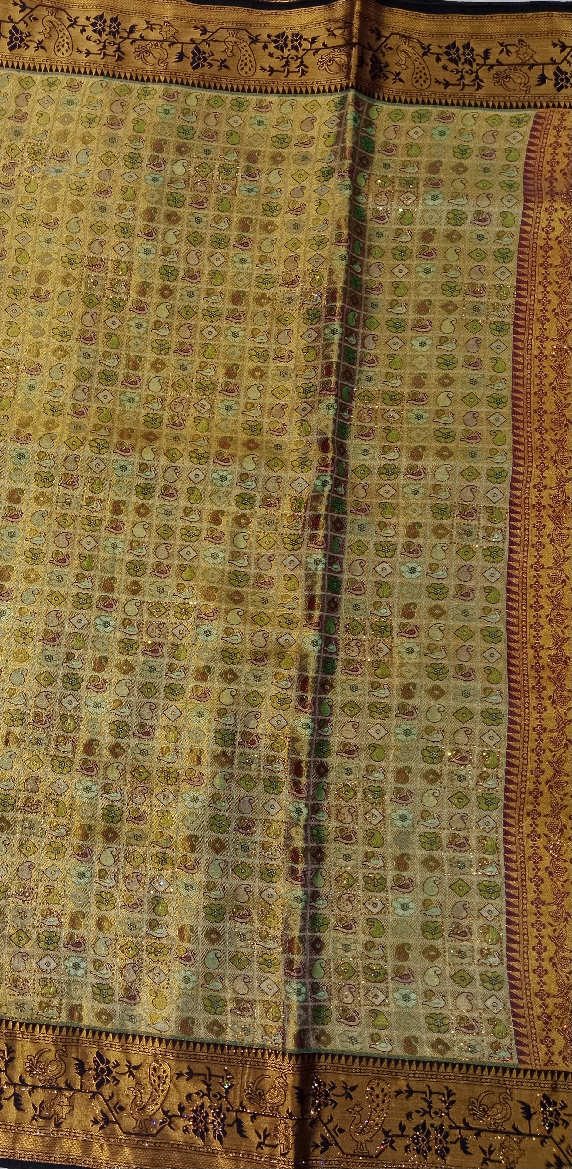 MUSTARD YELLOW BANARASI SILK SAREE
