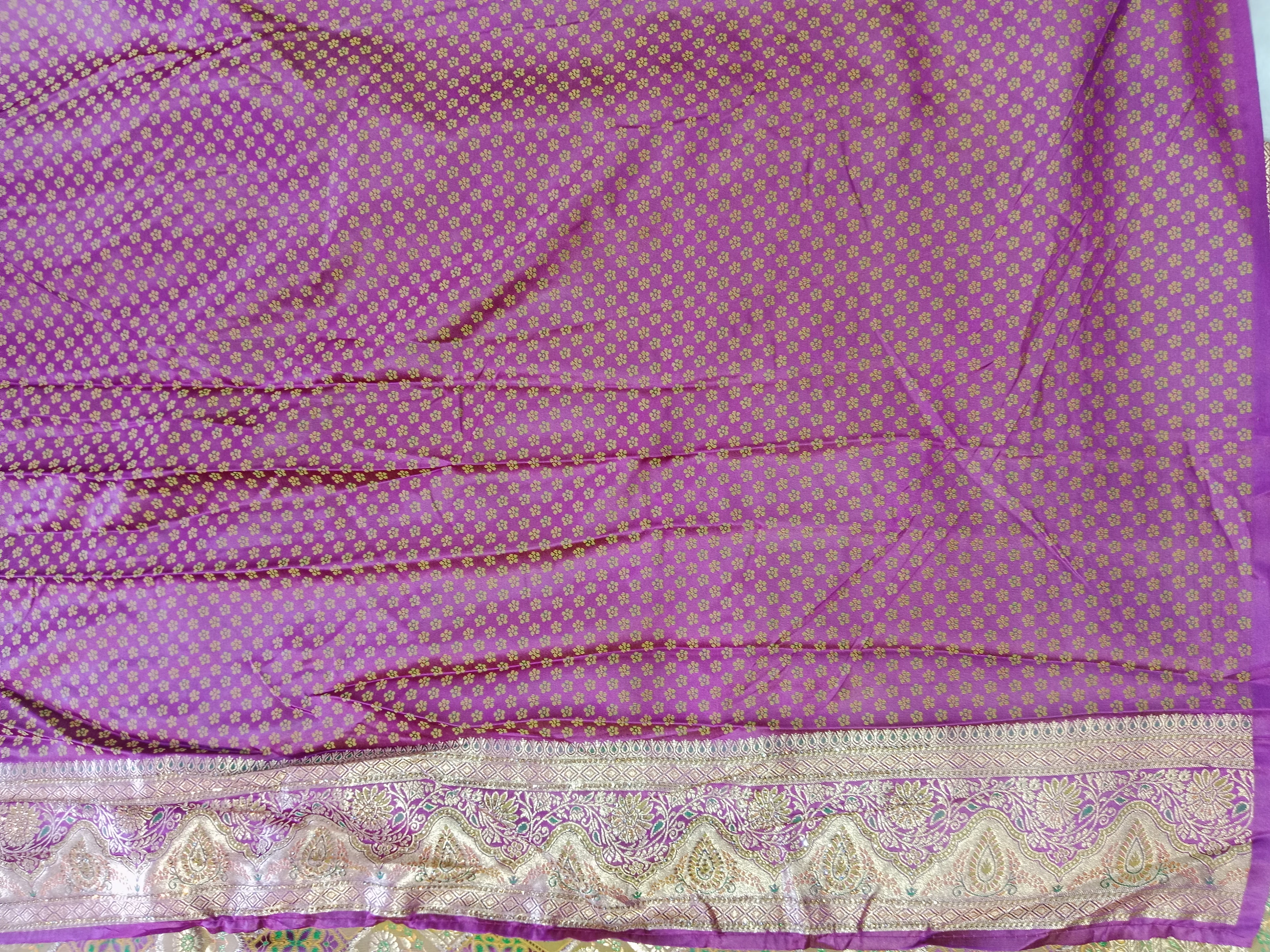 WINE ANTIQUE GOLD BANARASI SILK SAREE