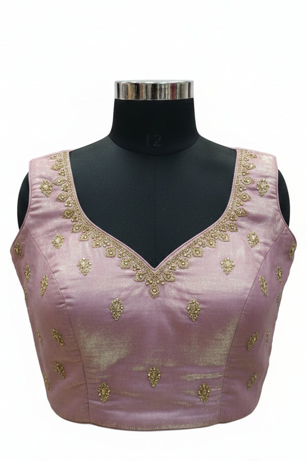 LAVENDER LEHENGA WITH GOLD SCALLOP EMBROIDERY