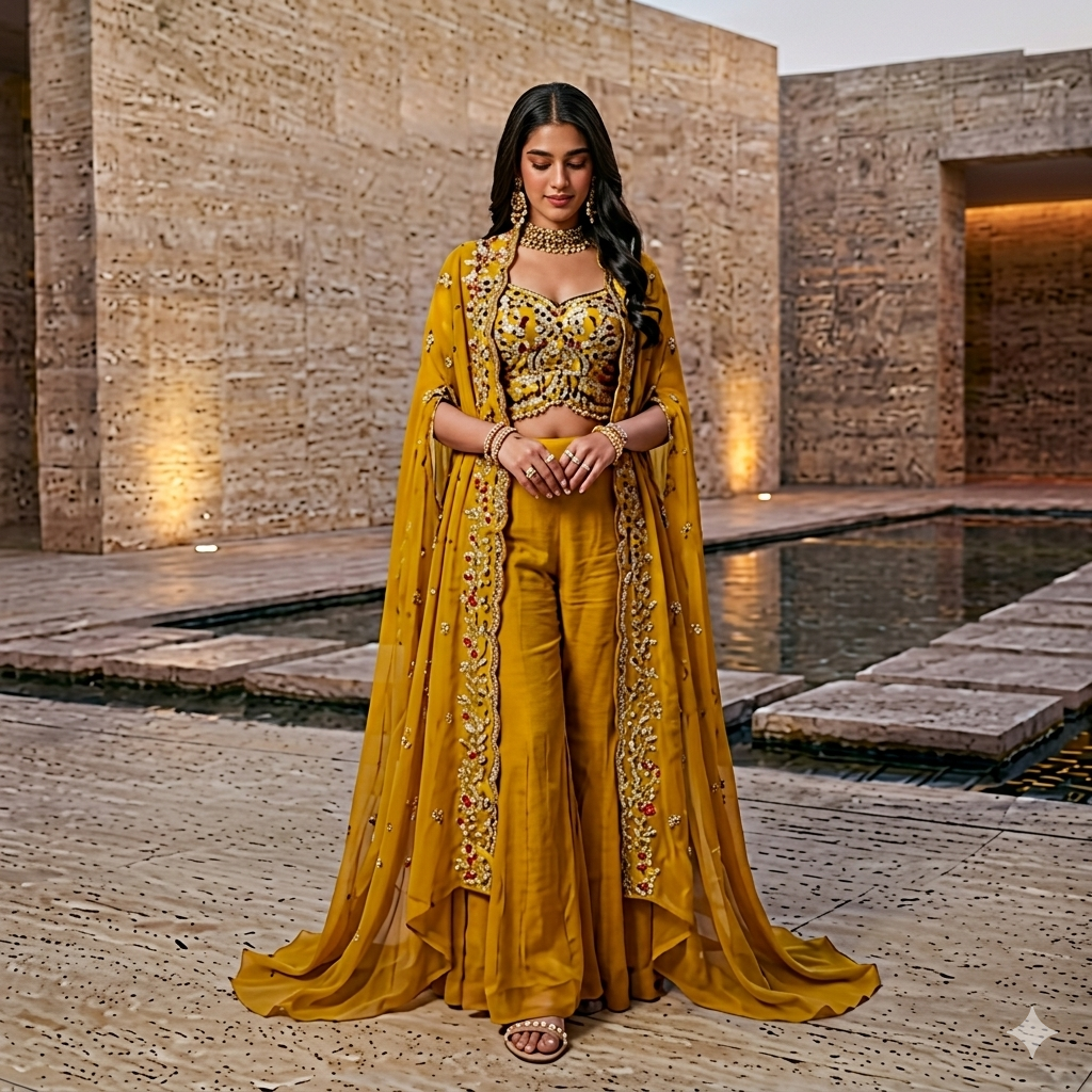 MUSTARD YELLOW ZOYA SHARARA