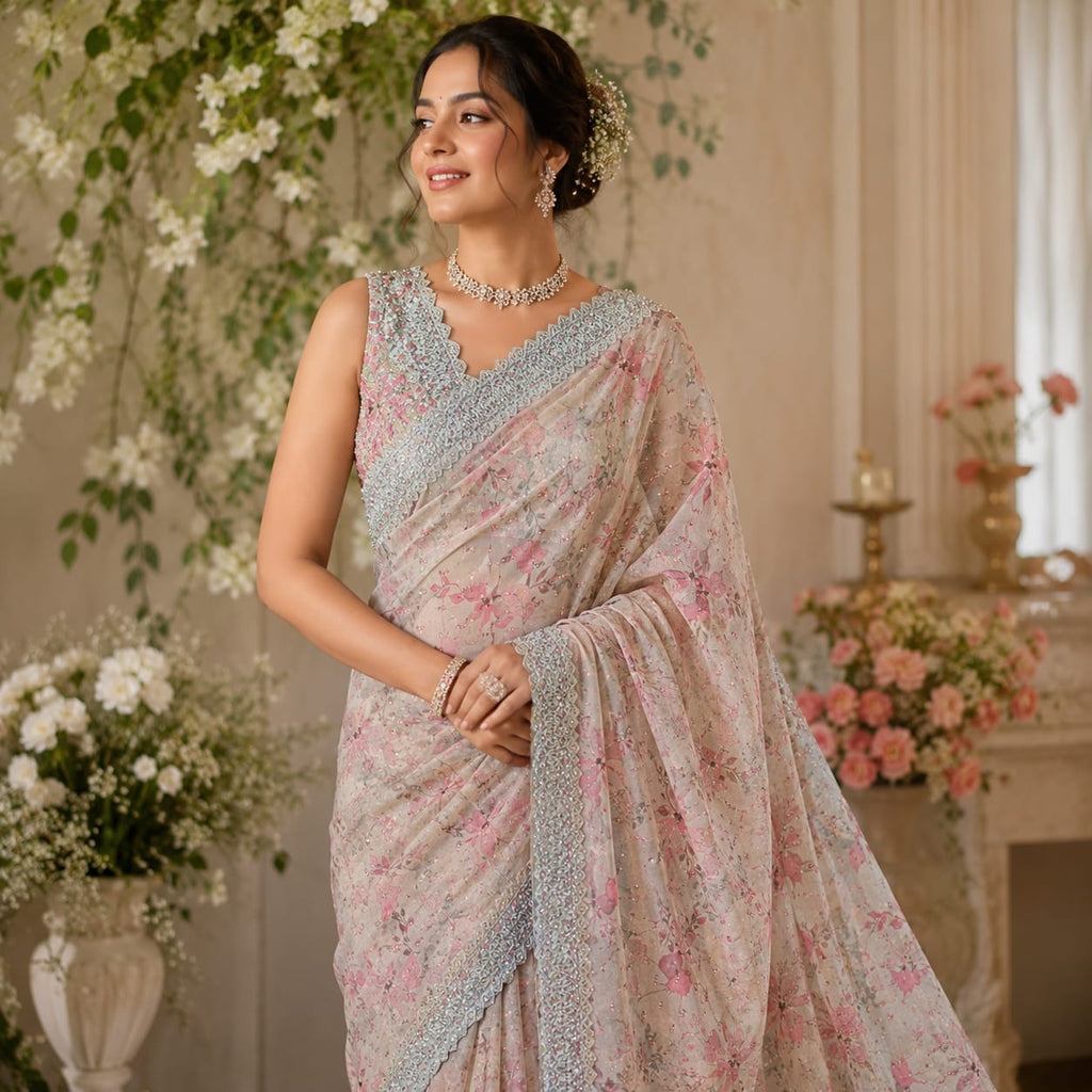 BLUSH PINK SAREE