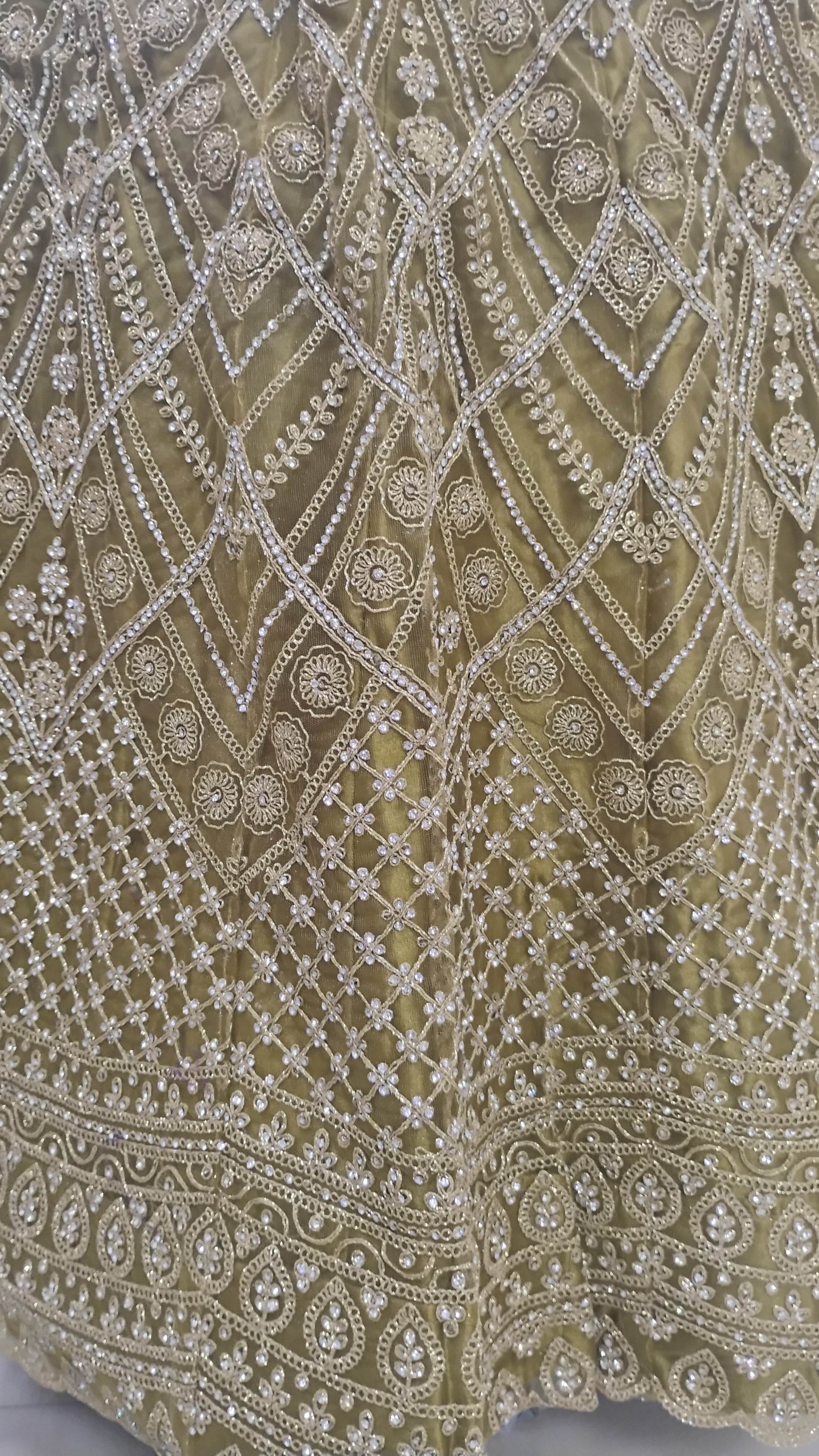 OLIVE GOLD FANCY LEHENGA
