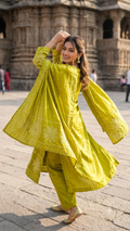 Shimmer Green Kurti Set