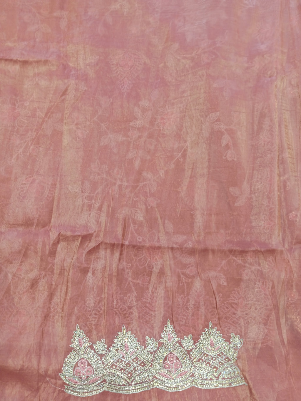 DUSTY ROSE ORGANZA SAREE