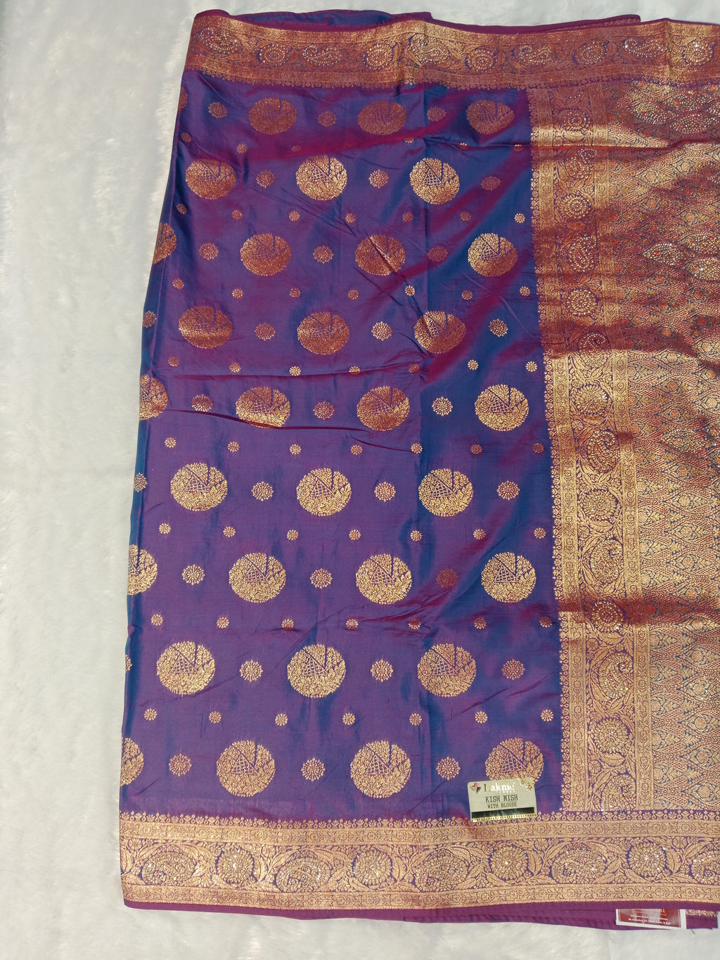 PURPLE BLUE - TONE BANARASI SILK SAREE