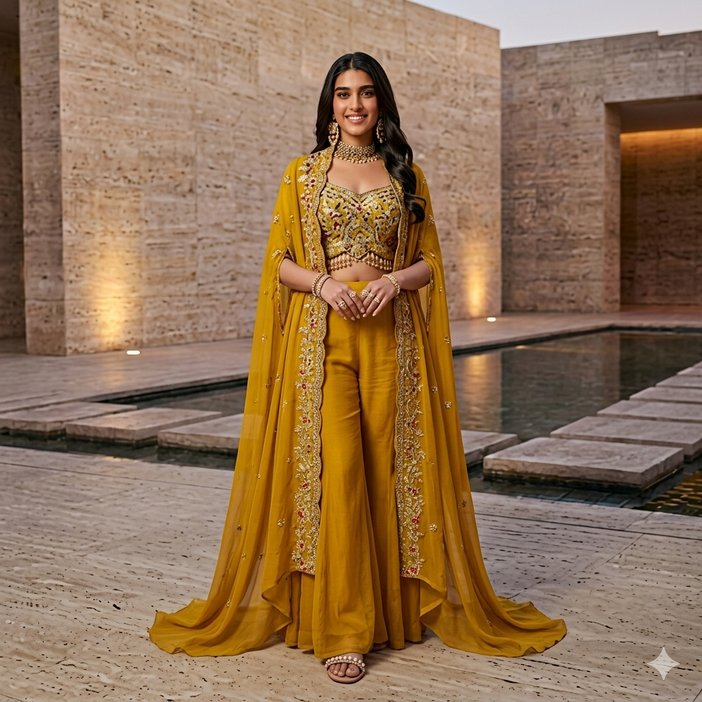 MUSTARD YELLOW ZOYA SHARARA