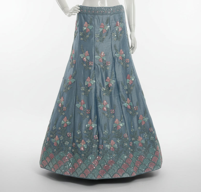 DUSTY BLUE  QUEENS CHOICE LEHENGA