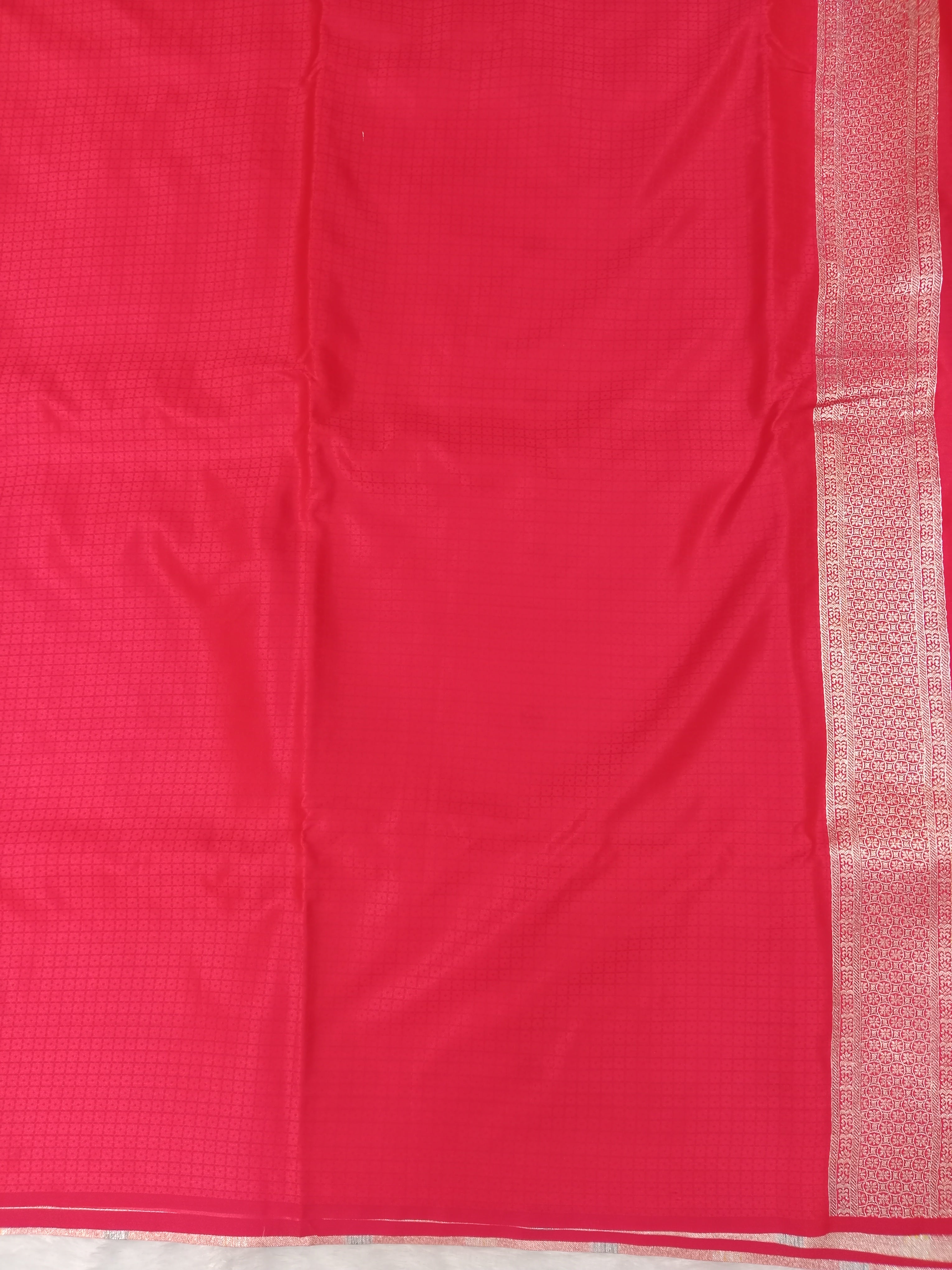 TOMATO  RED BANARASI SILK SAREE