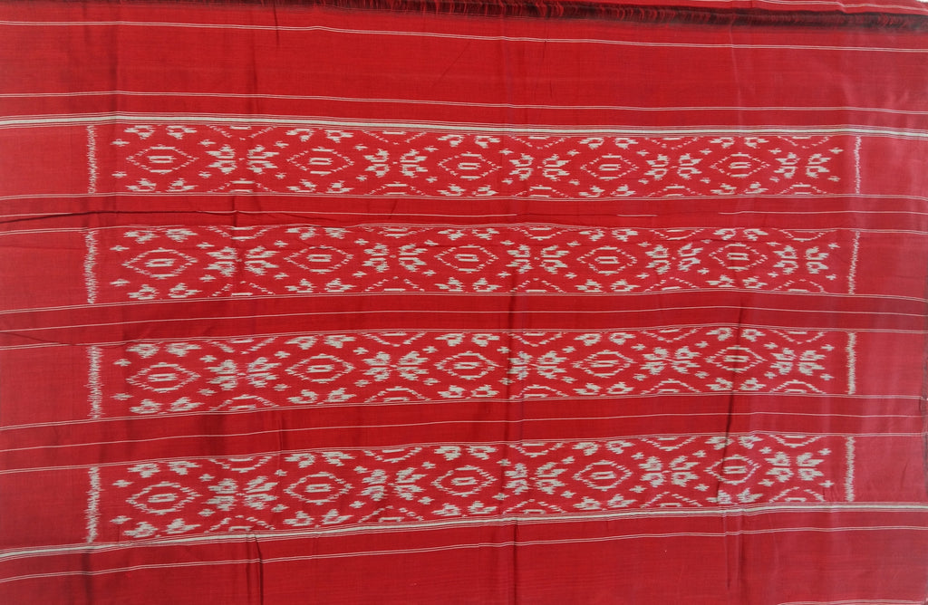 GREY SAMBALPURI HANDLOOM COTTON SAREE