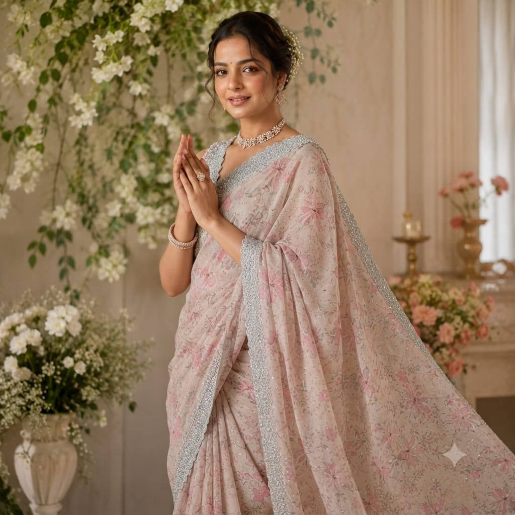 BLUSH PINK SAREE