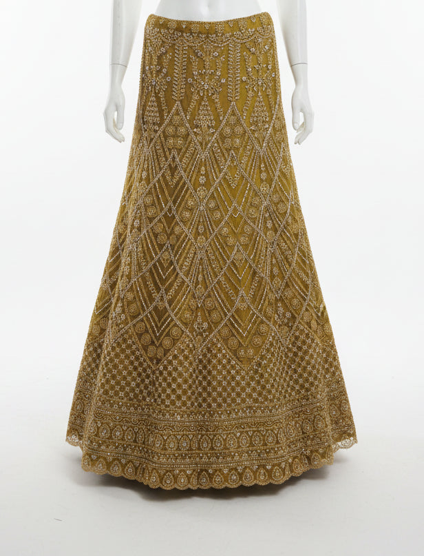 OLIVE GOLD FANCY LEHENGA