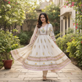 PURE MAL COTTON WHITE KURTI SET