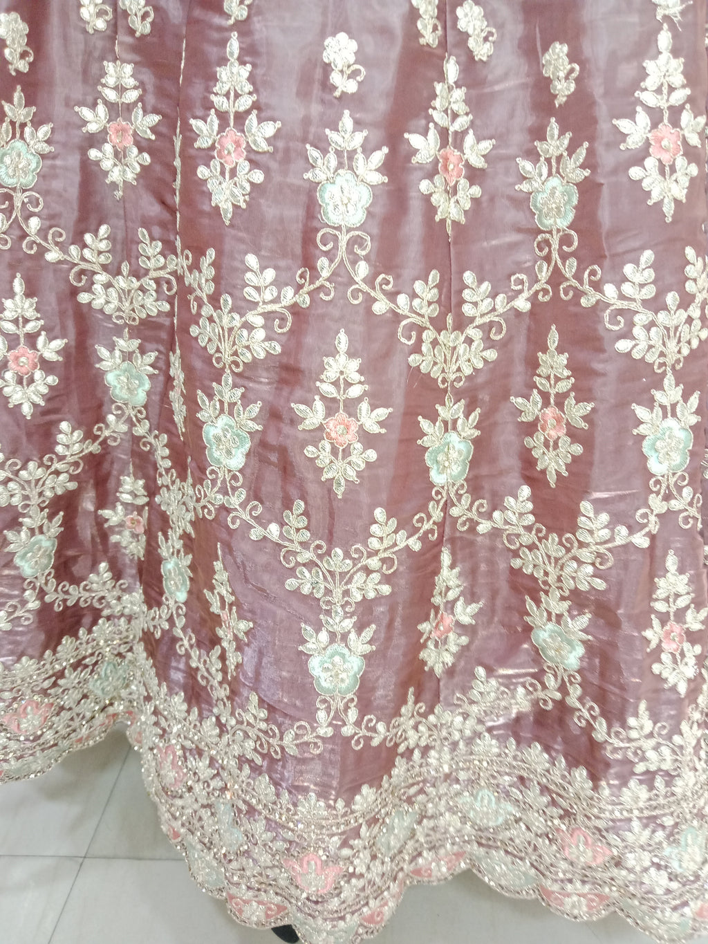 ONION PINK-BROWN ENGAGEMENT LEHENGA