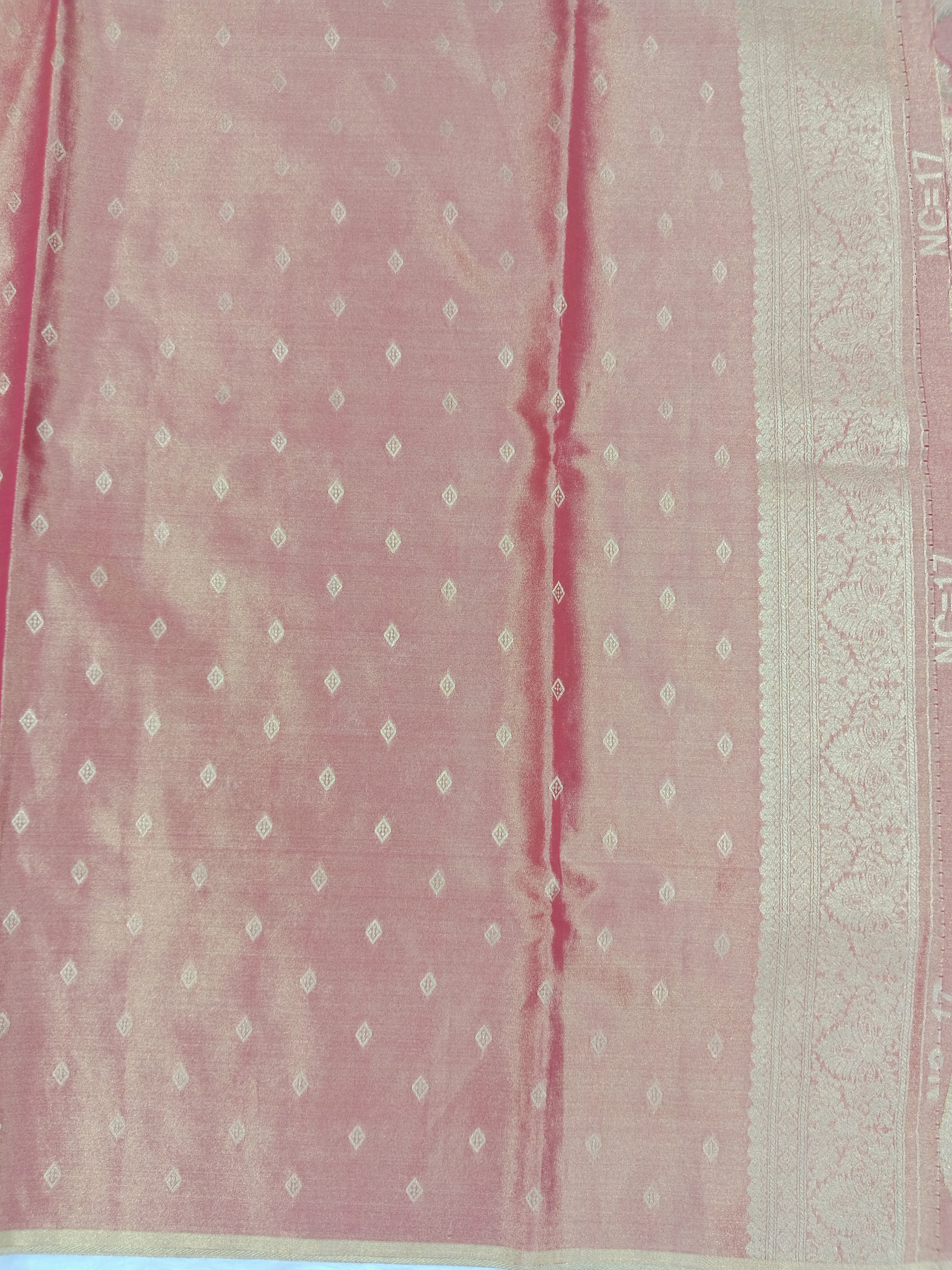 BURNT ORANGE BANARASI SILK SAREE