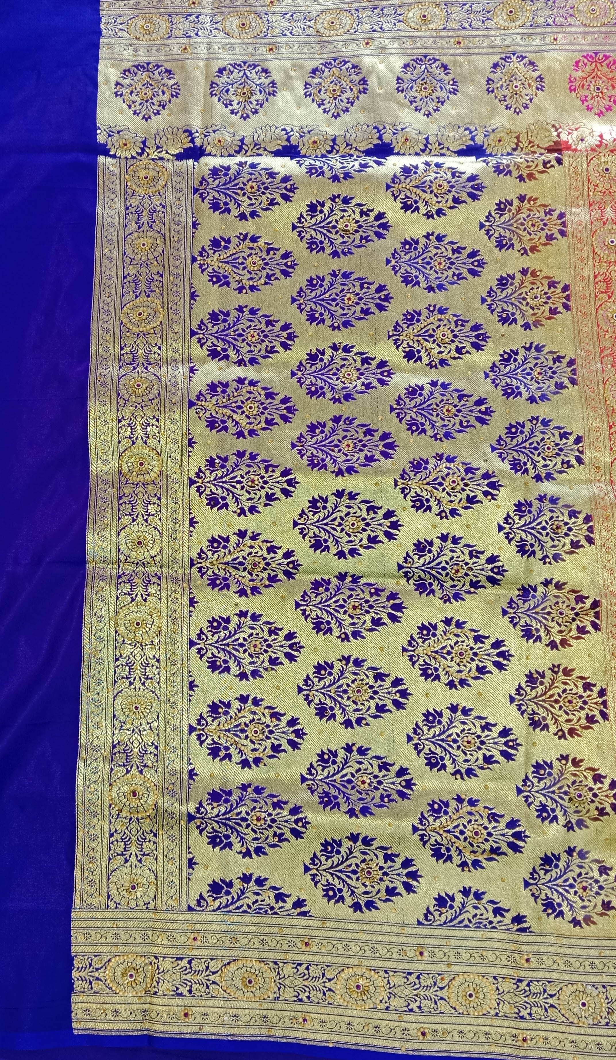 VERMILLION  RED BANARASI SILK SAREE