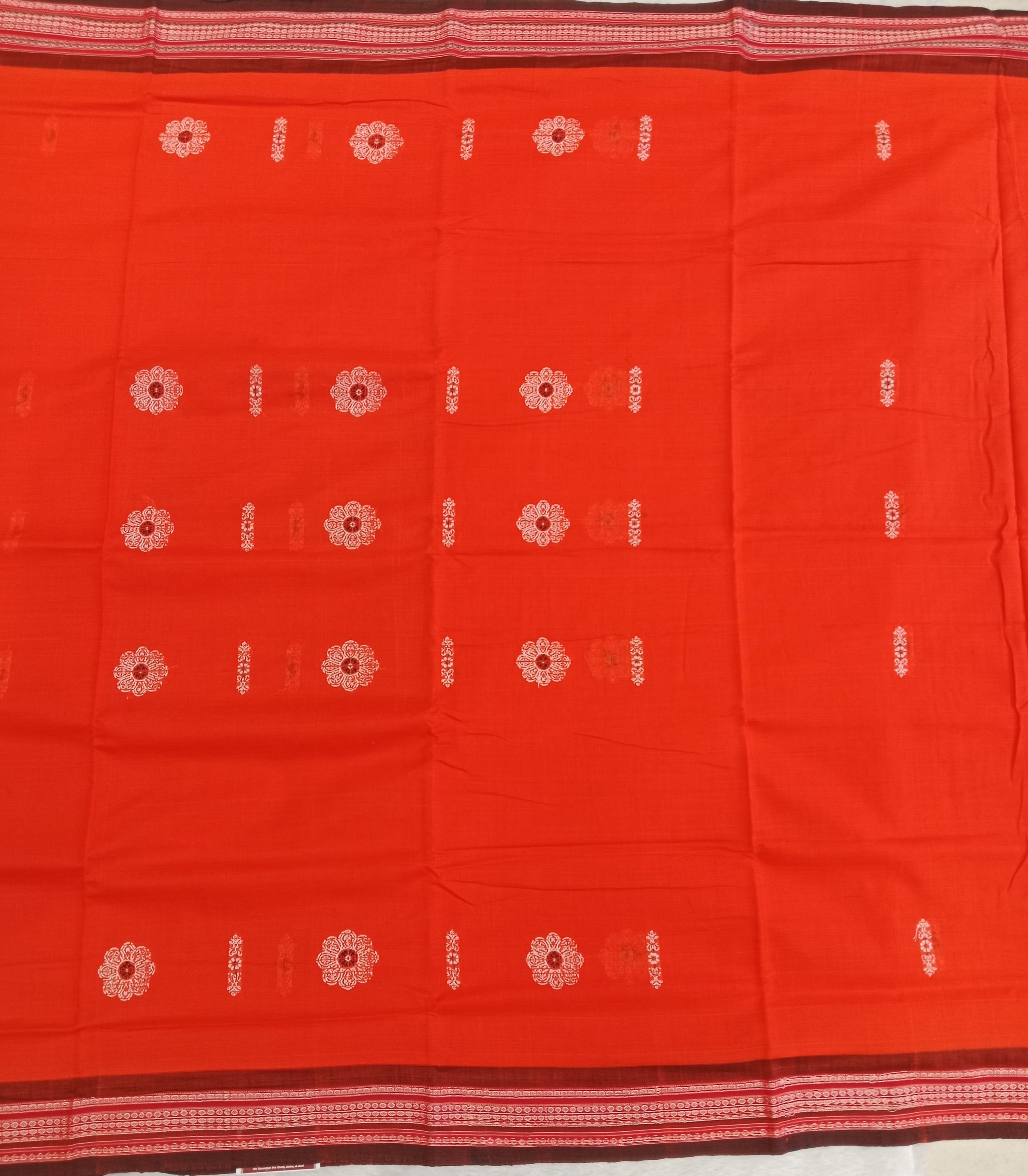 RED SAMBALPURI BANDHA SAMBALPURI HANDLOOM COTTON SAREE