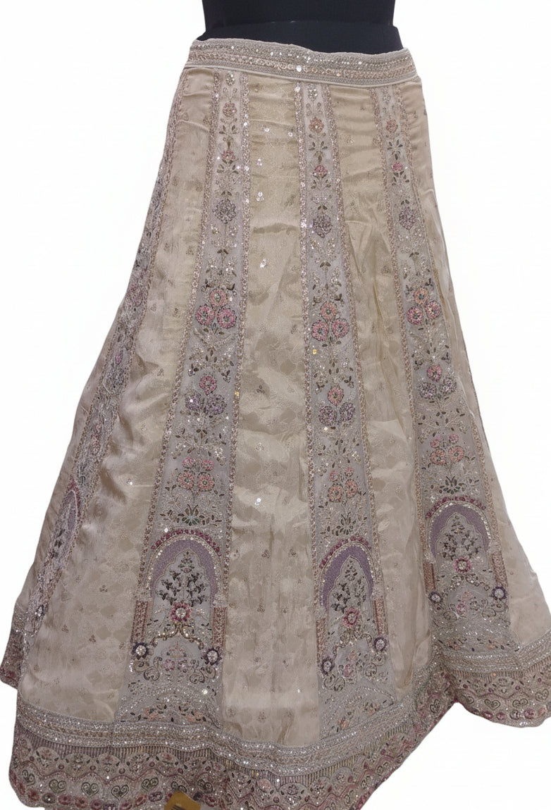 CREAM ENGAGEMENT LEHENGA