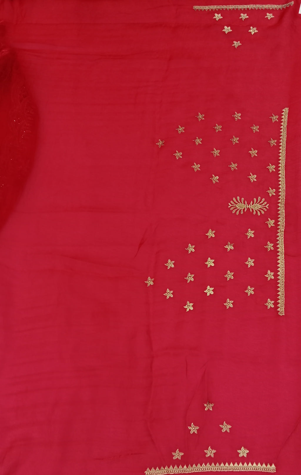 RED EMBROIDERED SAREE