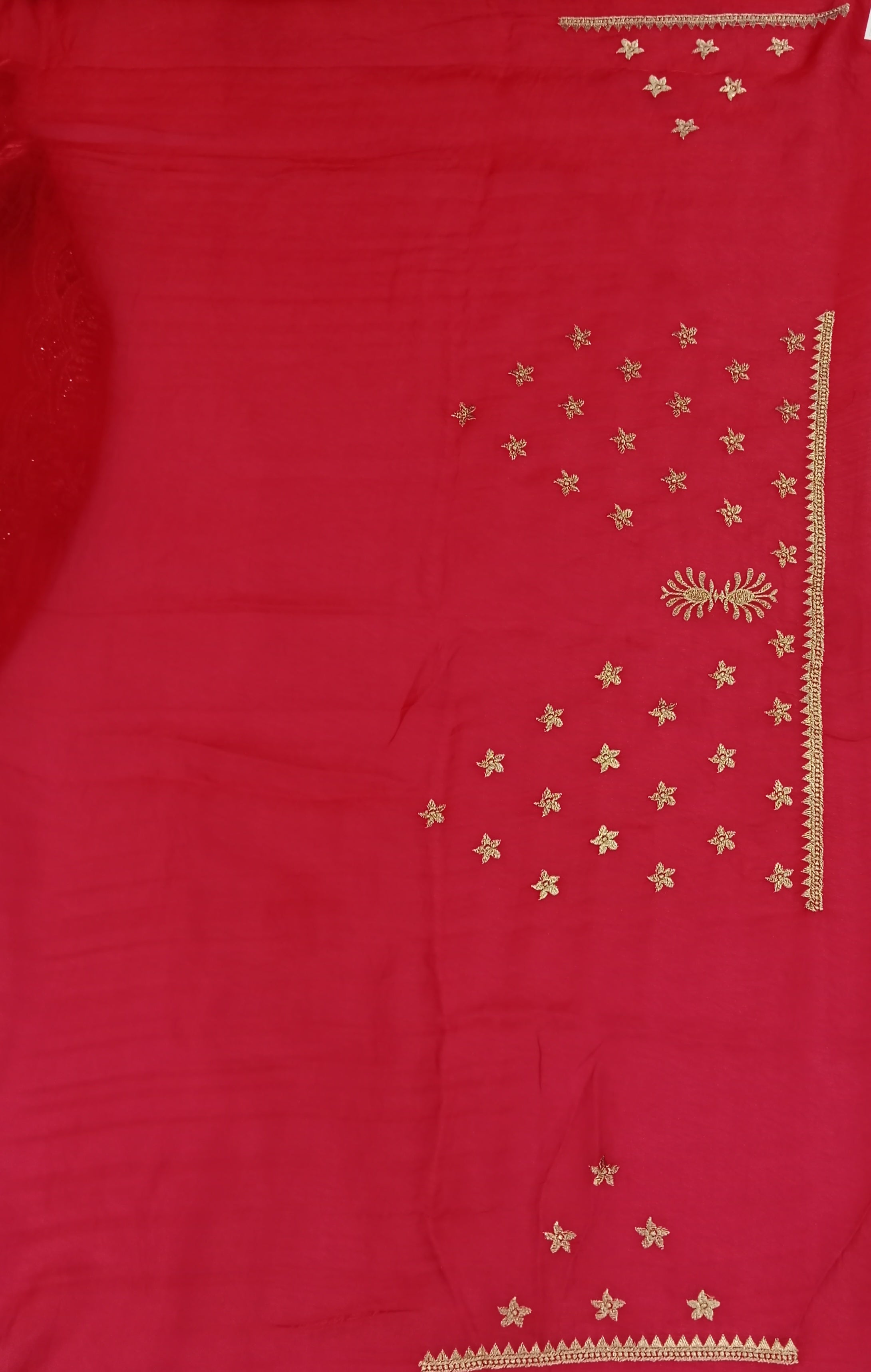 RED EMBROIDERED SAREE
