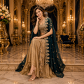 PETROL BLUE AMBER SHARARA
