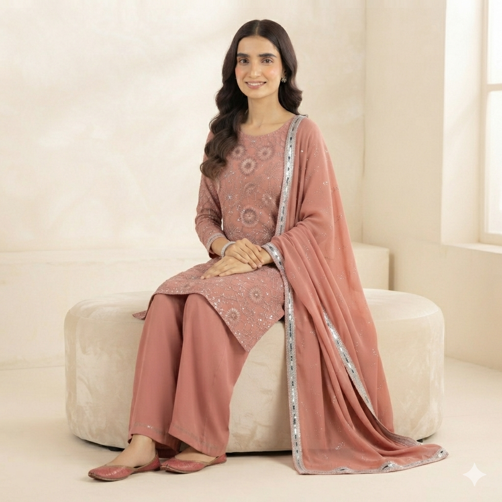 DUSTY ROSE ELITE SHARARA
