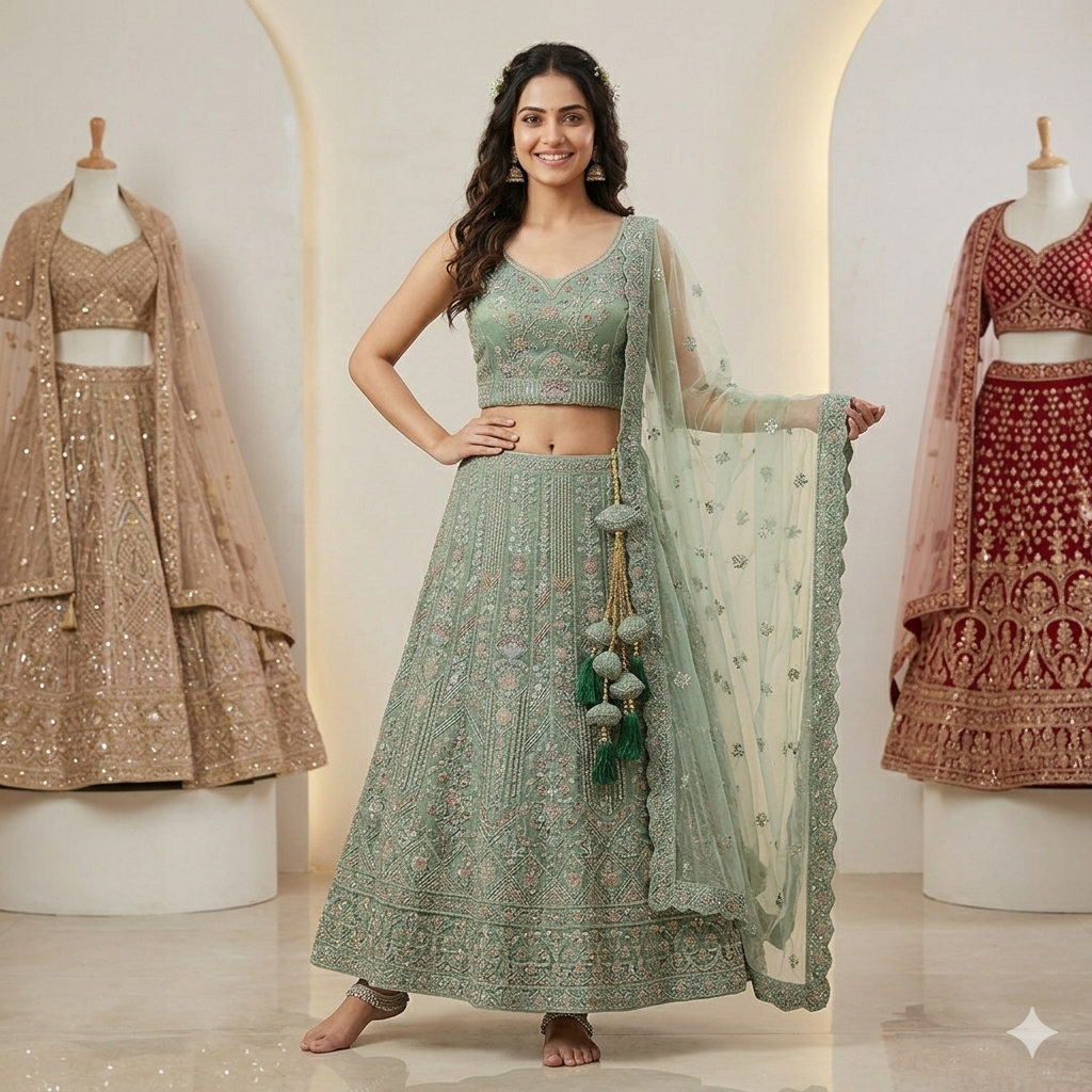 MINT GREEN LEHENGA