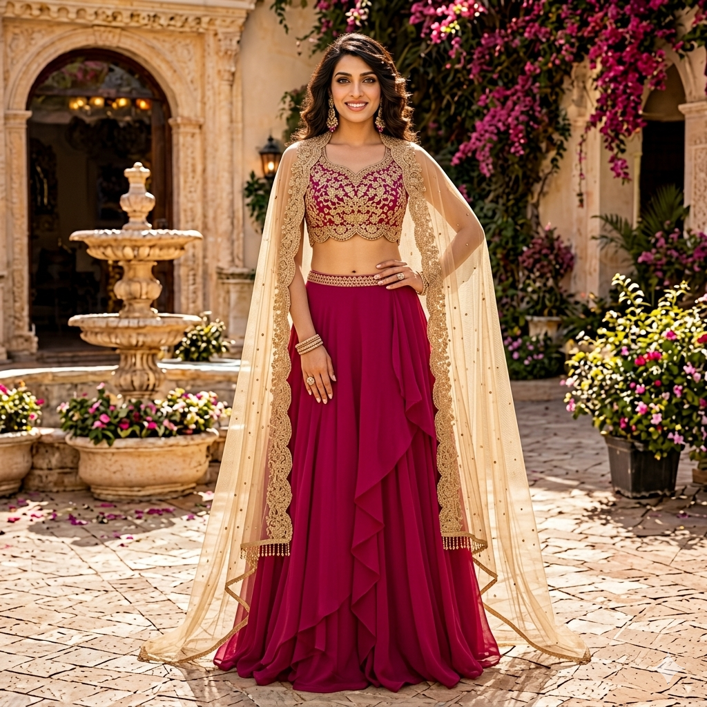 RANI PINK HARMONY SHARARA